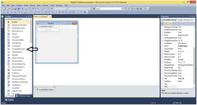 add ContextMenuStrip
